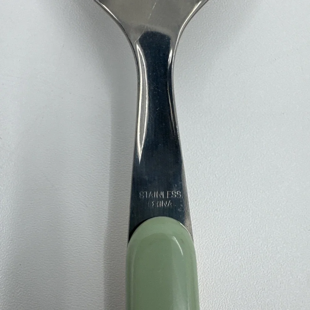 4 Pfaltzgraff Flower Garden Soup‎ Table Spoons Plastic/Stainless